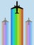 Rainbow Aeroplane