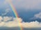 Rainbow against Stormy Cumulonimbus Clouds