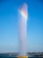 A rainbow appears in the spray across the iconic water fountain located in Geneva, Switzerland.