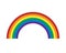 Rainbow arch vector icon. Decorative pattern weather symbol.