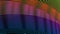 Rainbow arcs rotating on black background. Line decoration in vivid colors. Psychedelic animation, disco decoration