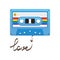 Rainbow audio cassette tape. Love gratitude card
