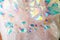 Rainbow Aura Spirit Quartz.Crystals texture.Druse precious stones