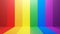 Rainbow backdrop of a symbol of the LGBTQ+ Pride, 3D rendering image.