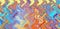 Rainbow background. Fantasy multicolored psychedelic abstract pattern. Long banner.