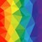 Rainbow background. Low poly. Seven colors of the rainbow