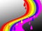 Rainbow Background Shows Colorful Positive And Storm