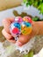 rainbow ball in child\'s hand