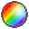 Rainbow Ball Pixel Art Eight Bit Game Icon