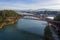 Rainbow Bridge and the City of La Conner, Washington.