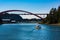 Rainbow Bridge over Swinish Slough Washington USA