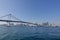 The rainbow bridge in Tokyo, Japan