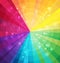 Rainbow bright background with rays