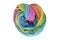 Rainbow bright summer scarf - textile clothing object on white