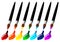 Rainbow brushes