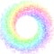 Rainbow Bubbles Spiral Circular Frame