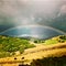 A rainbow captured during a storm in the Lake District