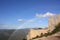 Rainbow on castle of Peyrepertuse