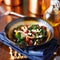 Rainbow chard salad in bowl