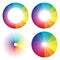 Rainbow circles, colorful ranges