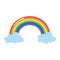 Rainbow clouds dream fantasy isolated icon design