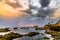 Rainbow and Clouds in Laguna Beach, CA