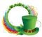 Rainbow, clover and Leprechaun hat