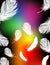 Rainbow color feather background