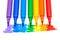 Rainbow color felt pens