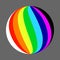 Rainbow color globe icon or logo