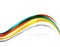 Rainbow color lines on white. Identity wave element