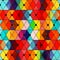 Rainbow color mosaic seamless pattern