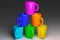 Rainbow color mug pattern