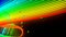 Rainbow color neon lines form wave. 3d abstract creative background like glow ribbon with particles isolated on black
