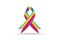 Rainbow color ribbon symbol icon