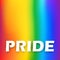 Rainbow colored background showing LGBT support for Lesbian, Gay, Bisexual and Transgender community