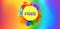 Rainbow colored background showing LGBT support for Lesbian, Gay, Bisexual and Transgender community