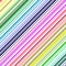 Rainbow colored barcode background.