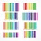 Rainbow colored barcode. Vector illustration.