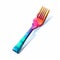 Rainbow Colored Fork: Realistic Brushwork In Crystalcore Design