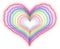 Rainbow colored heart