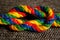 A rainbow colored knot