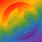 Rainbow Colored Peace Symbol