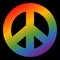 Rainbow Colored Peace Symbol No. 3