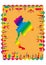 Rainbow colored silhouette map of Kingdom of Thailand with culture and tourist attractions