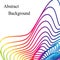 Rainbow Colored Wavy Pattern. Template for Visiting Cards, Labels, Fliers, Banners, Badges, Posters, Stickers