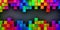 Rainbow of colorful blocks abstract background
