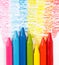 Rainbow colorful crayon color for children