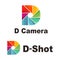 Rainbow Colorful D Letter Camera Shutter Shot Logo
