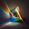 Rainbow colorful light refracting prism refraction